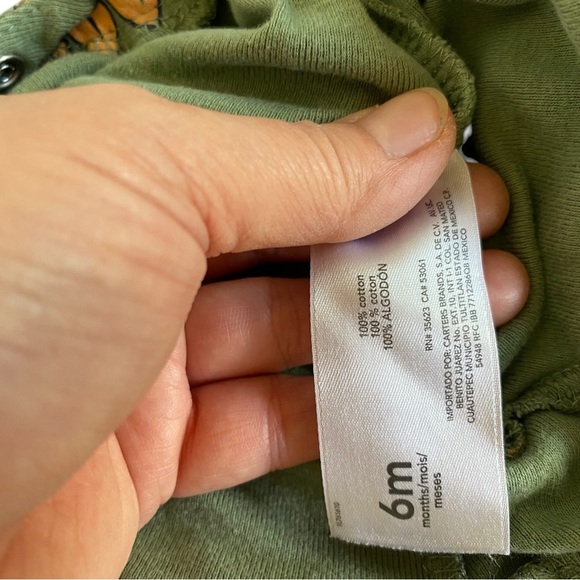 Baby clothes bundle 3 dinosaur onesie 1 gymboree jeans overalls 1 teddy bear hat - Picture 10 of 11